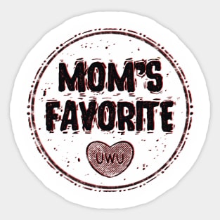 Mom's favorite (black) Sticker